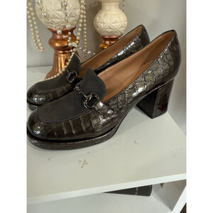 Fiorangelo Block Heel Loafers Italy Size 8.5